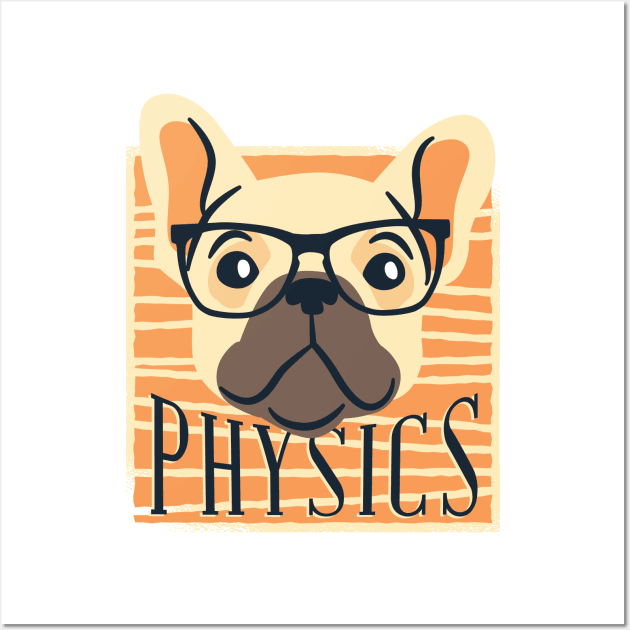 Pug Physics Funny Science Dog Shirt Wall Art by Popculture Tee Collection
